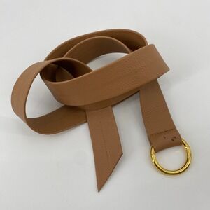 B-Low The Belt O-Ring Wrap Belt Womens OS Tan Faux Leather Gold Hardware